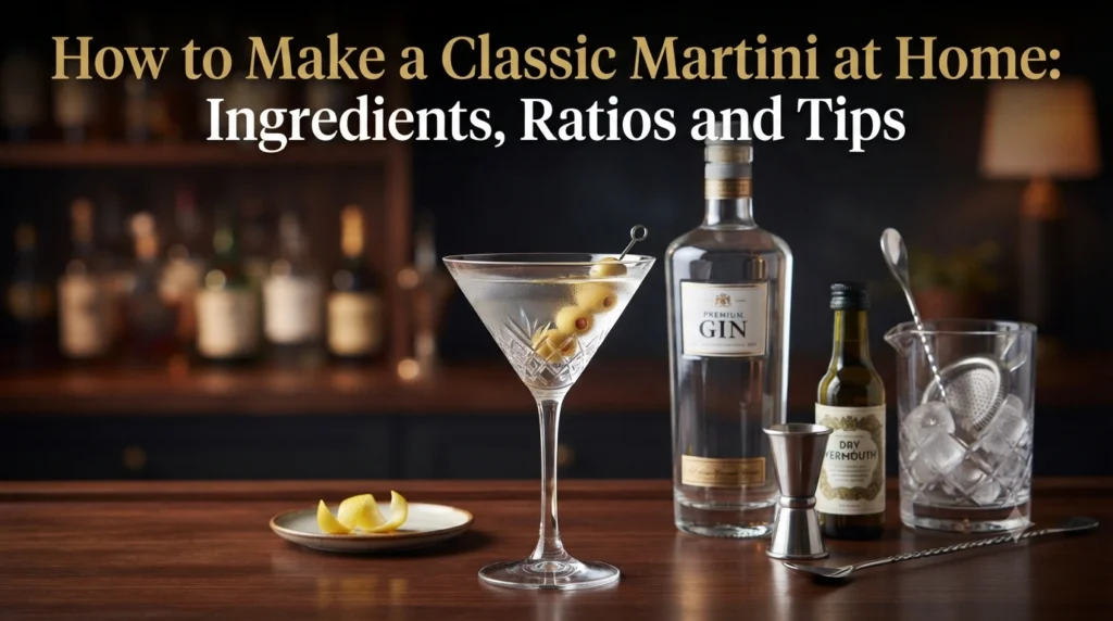 How to Make a Classic Martini at Home Ingredients, Ratios and Tips.