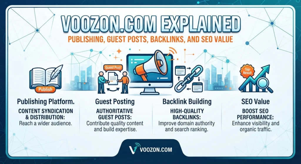 Voozon.com Explained Publishing, Guest Posts, Backlinks and SEO Value.